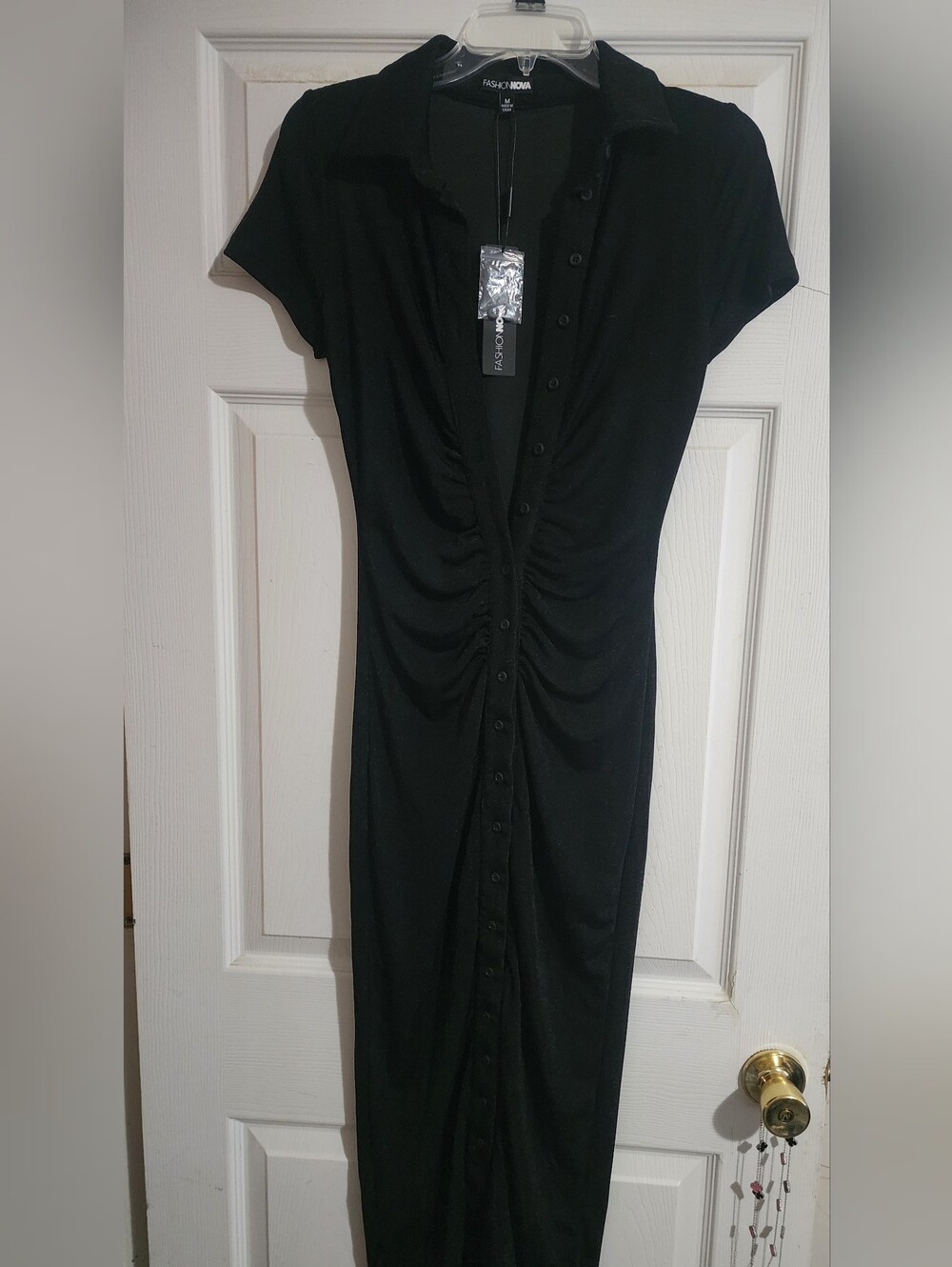 Fashion Nova Silky Smooth Slinky Maxi Dress med, nwt